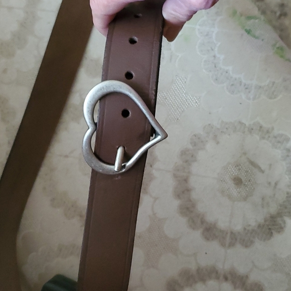 Guatemala Pewter Heart Buckle Cow Hide Genuine Leather 2X 42"-46” Handmade-EC - Picture 3 of 9